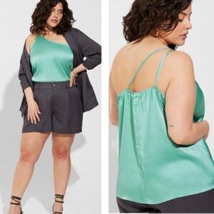 NWT Torrid Satin One Shoulder Strappy Top